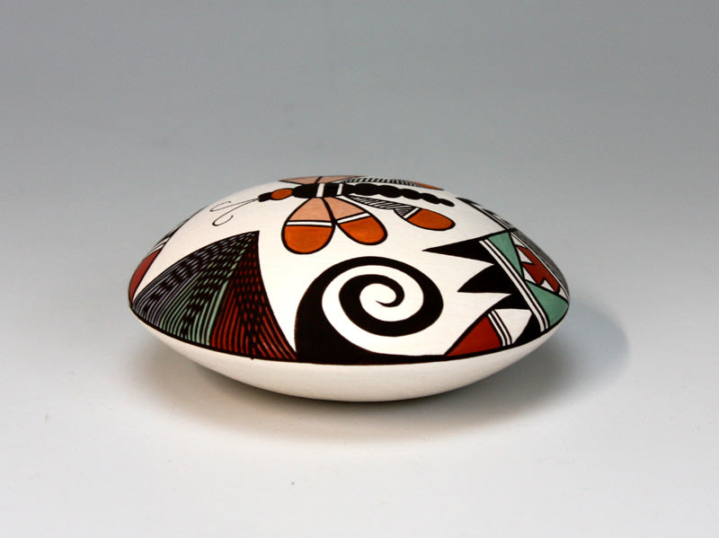 Acoma Pueblo Native American Indian Pottery Butterfly Seed Pot - Sharon Lewis