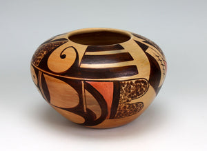 Hopi American Indian Pottery Eagle Tail Jar #4 Jar - Adelle Nampeyo
