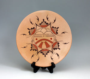 Hopi American Indian Pottery Palhik Mana Plate  - Val Kahe