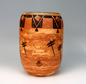 Hopi Native American Pottery Cylinder Jar - Delaine "Dee" Tootsie Chee