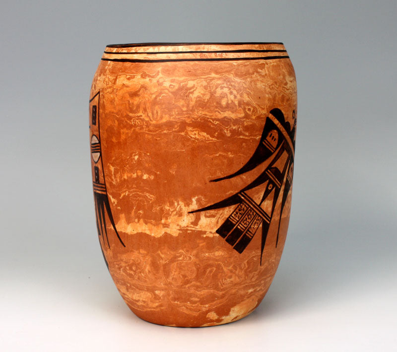 Hopi Native American Pottery Cylinder Jar #1 - Delaine "Dee" Tootsie Chee