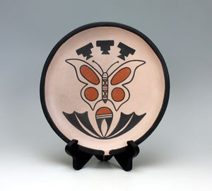 Kewa - Santo Domingo Pueblo American Indian Pottery Plate - Vicky Calabaza
