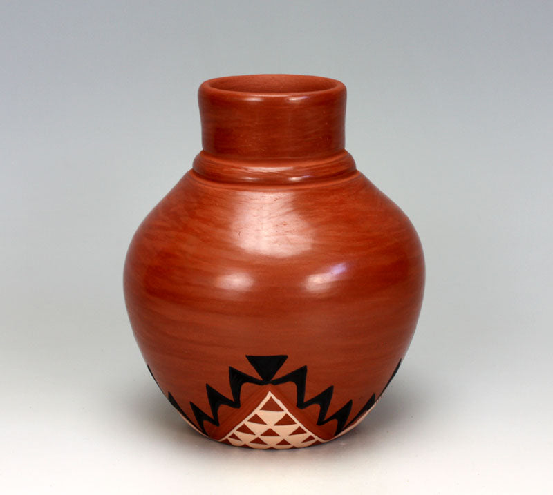 Jemez Pueblo Native American Pottery Redware Jar - Pauline Romero
