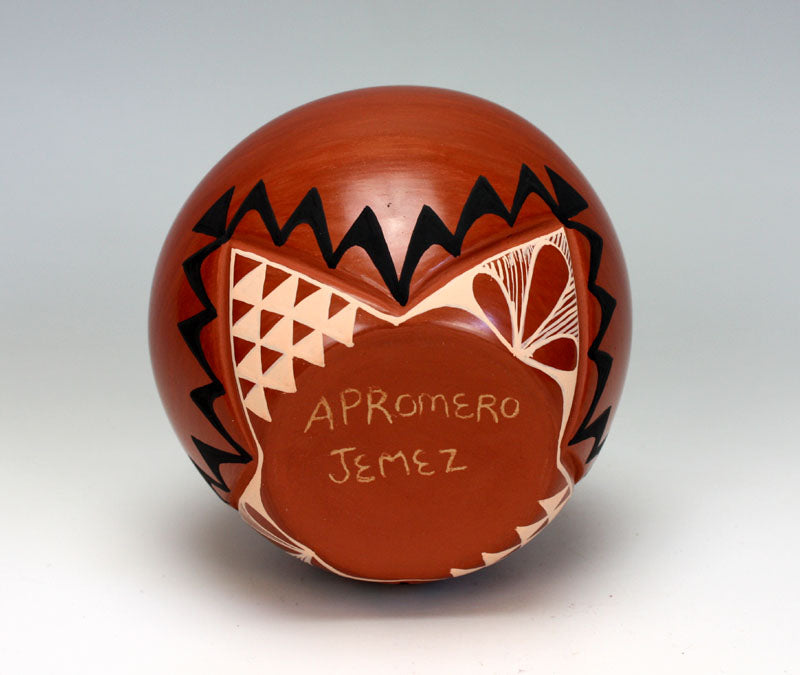 Jemez Pueblo Native American Pottery Redware Jar - Pauline Romero