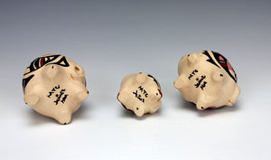 Jemez Pueblo American Indian Pottery Pig Family - Marie Chinana