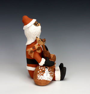 Jemez Pueblo American Indian Pottery Santa Storyteller - Bonnie Fragua
