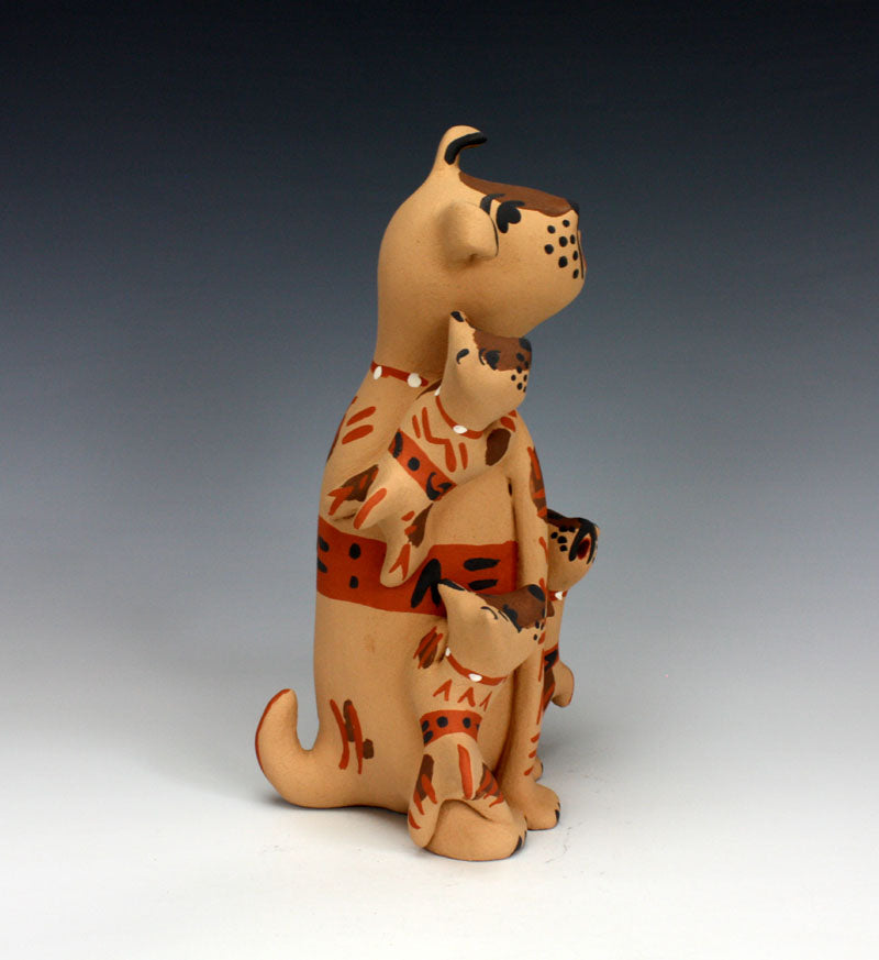 Jemez Pueblo American Indian Pottery Dog Storyteller - Bonnie Fragua