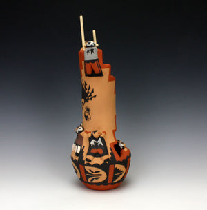 Jemez Pueblo American Indian Pottery Large Kiva Jar - Caroline Sando