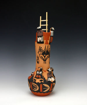 Jemez Pueblo American Indian Pottery Large Kiva Jar #1 - Caroline Sando
