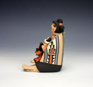 Jemez Pueblo American Indian Pottery Female Storyteller - Chrislyn Fragua