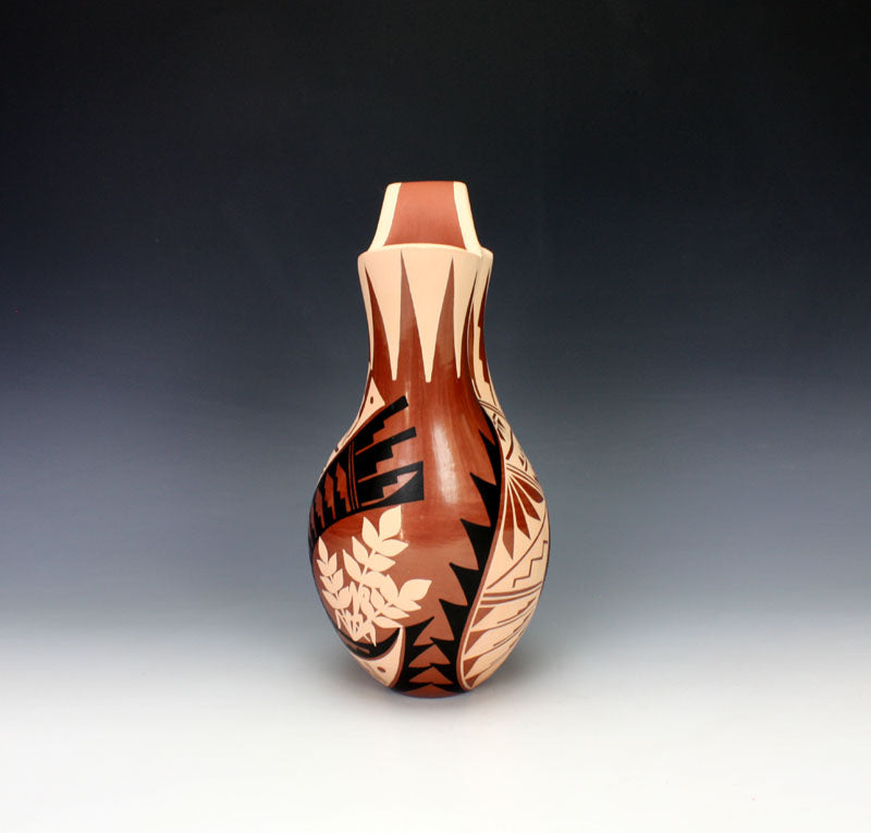 Jemez Pueblo American Indian Pottery Wedding Vase - Geraldine Sandia