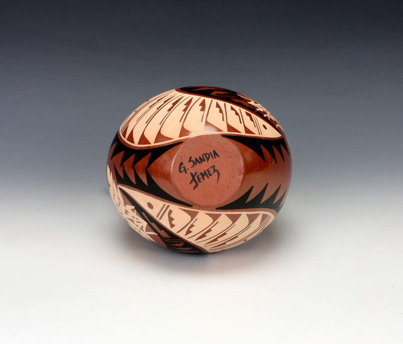 Jemez Pueblo American Indian Pottery Wedding Vase - Geraldine Sandia