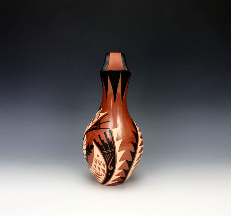 Jemez Pueblo American Indian Pottery Wedding Vase #1 - Geraldine Sandia