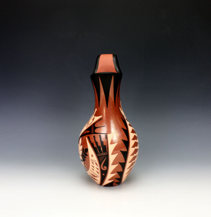 Jemez Pueblo American Indian Pottery Wedding Vase #1 - Geraldine Sandia