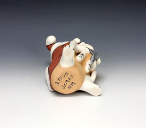 Jemez Pueblo American Indian Pottery Santa Cat Storyteller - Darrick Tsosie