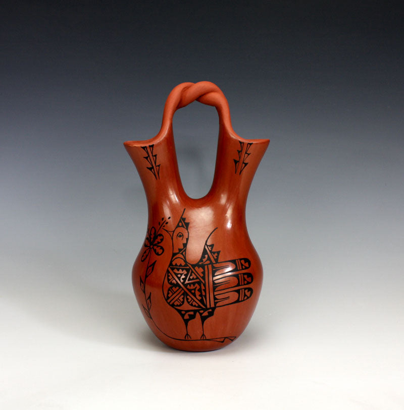Jemez Pueblo American Indian Pottery Wedding Vase - Maxine Yepa