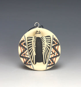 Jemez Pueblo American Indian Pottery Eagle Ornament - Loren Wallowingbull
