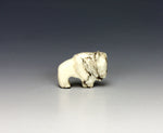 Jemez Pueblo Native American Indian Alabaster Buffalo #5 - Ben Fragua