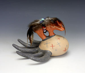 Jemez Pueblo American Indian Pottery Bear Paw #1 - Loren Wallowingbull