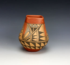 Jemez Pueblo American Indian Pottery Square Mouth Jar - Juanita Fragua