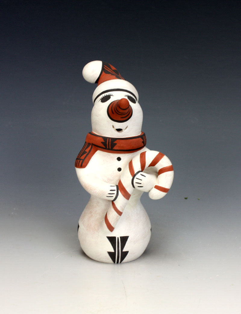 Jemez Pueblo American Indian Pottery Snowman - Darrick Tsosie