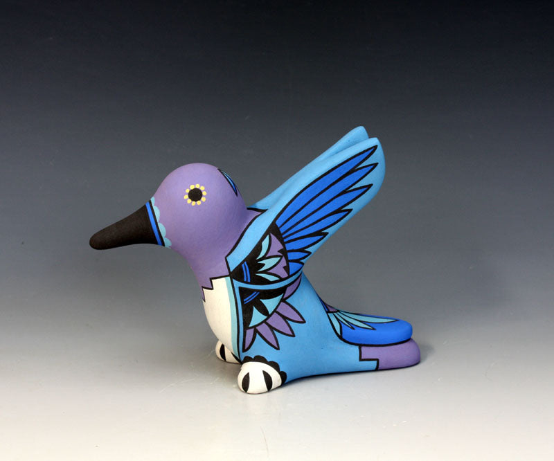 Jemez Pueblo American Indian Pottery Hummingbird #1 - Darrick Tsosie