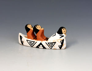 Jemez Pueblo American Indian Pottery Small Canoe - Teri Cajero