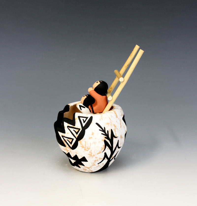 Jemez Pueblo American Indian Pottery Kiva Jar - Teri Cajero