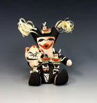 Jemez Pueblo American Indian Pottery Koshare Clown Storyteller #2 - Leatrice Loretto
