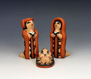 Jemez Pueblo American Indian Pottery Nativity Set #3 - Vernida Toya