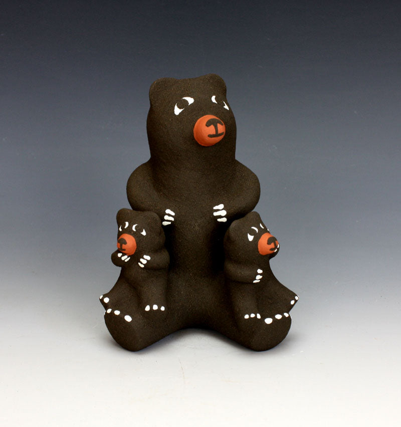 Jemez Pueblo American Indian Pottery Bear Storyteller #2 - Antoinette Concha