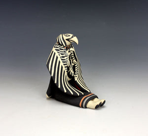 Jemez Pueblo American Indian Pottery Eagle Storyteller #1 - Loren Wallowingbull