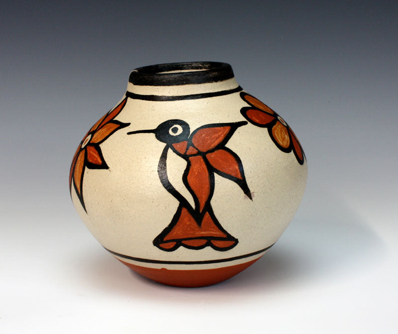 Kewa Pueblo Indian Pottery Hummingbird Jar #1 - Rose Pacheco