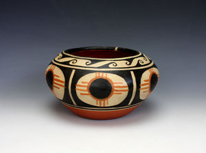 Kewa - Santo Domingo Pueblo American Pottery NM Eclipse Jar - Robert Tenorio