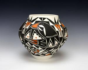 Laguna Pueblo Native American Indian Pottery Olla - Miriam Davis