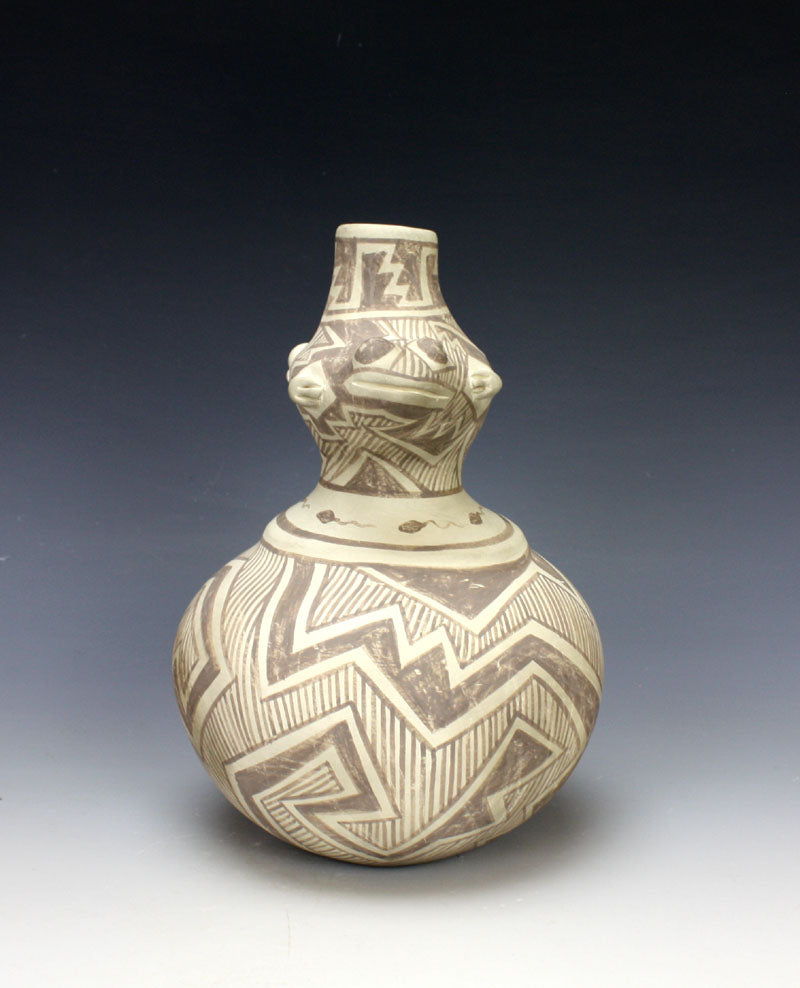 Laguna Pueblo Native American Indian Pottery Frog Jar - Michael Kanteena
