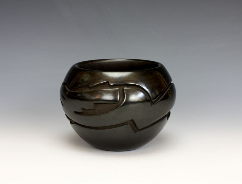 Santa Clara Pueblo Indian Pottery Avanyu Bowl #4 - Vickie Martinez Tafoya