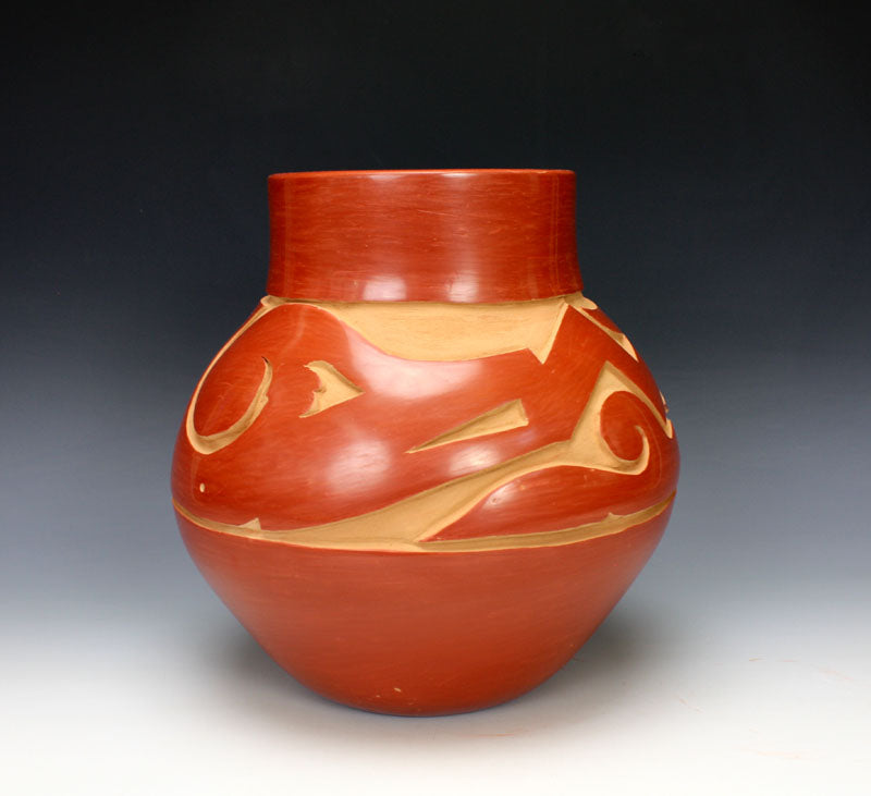 Santa Clara Pueblo Indian Pottery Avanyu Jar - Kimberly Garcia