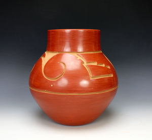 Santa Clara Pueblo Indian Pottery Avanyu Jar - Kimberly Garcia