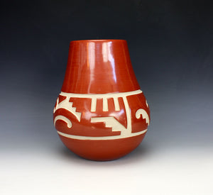 Santa Clara Pueblo Indian Pottery Carved Jar - LuAnn Tafoya