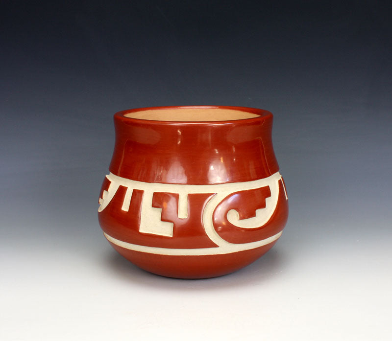 Santa Clara Pueblo Indian Pottery Carved Jar #1 - LuAnn Tafoya