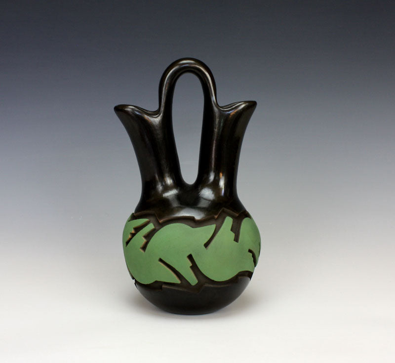 Santa Clara Pueblo Native American Pottery Wedding Vase - Melony Gutierrez