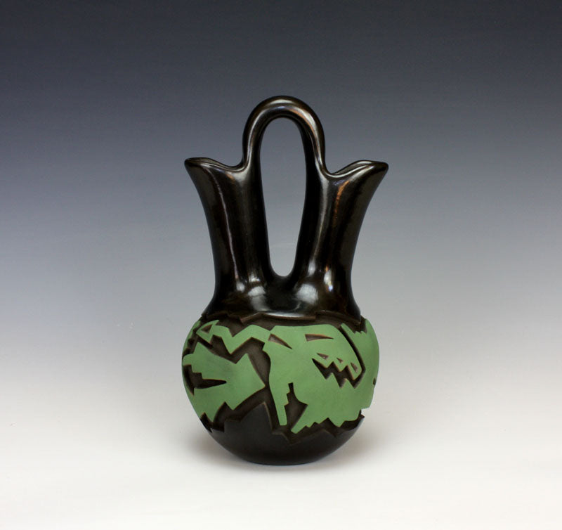 Santa Clara Pueblo Native American Pottery Wedding Vase - Melony Gutierrez