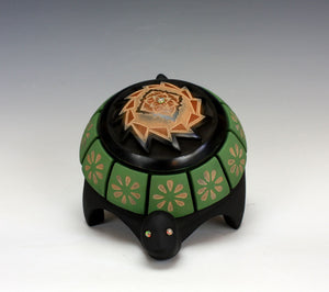 Santa Clara Pueblo Indian Pottery Sgraffito Turtle #2 - Melony Gutierrez