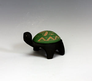 Santa Clara Pueblo Indian Pottery Small Sgraffito Turtle - Justin Naranjo