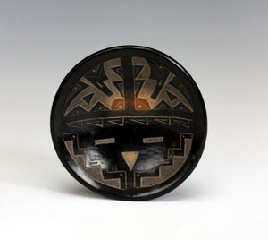 Santa Clara Pueblo Indian Pottery Small SunFace Bowl - Justin Naranjo
