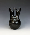 Santa Clara Pueblo Indian Pottery Carved Avanyu Wedding Vase - Mida Tafoya