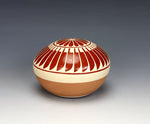 San Ildefonso Pueblo Indian Pottery Feather Seed Jar #1 - Geraldine Gutierrez