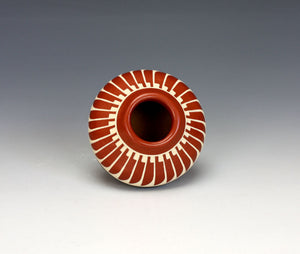 San Ildefonso Pueblo Indian Pottery Small Feather Jar - Geraldine Gutierrez