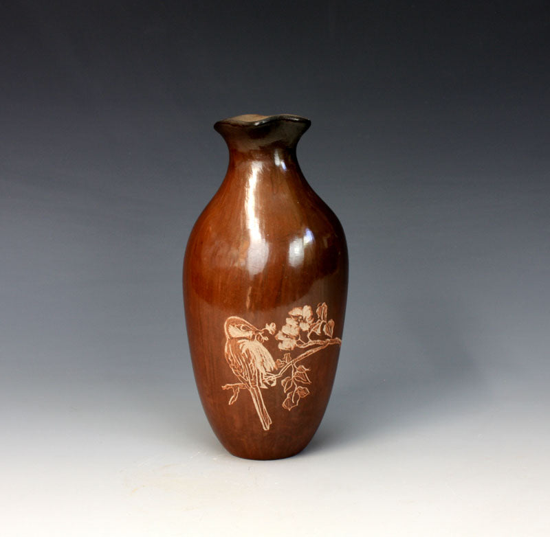 Taos Pueblo Native American Indian Pottery Bird Vase - Bernice Naranjo